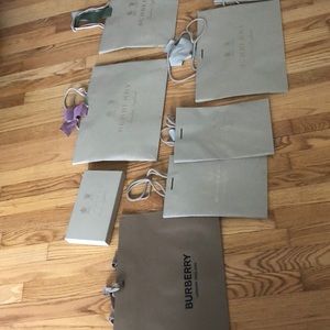 Paper bags, burberry